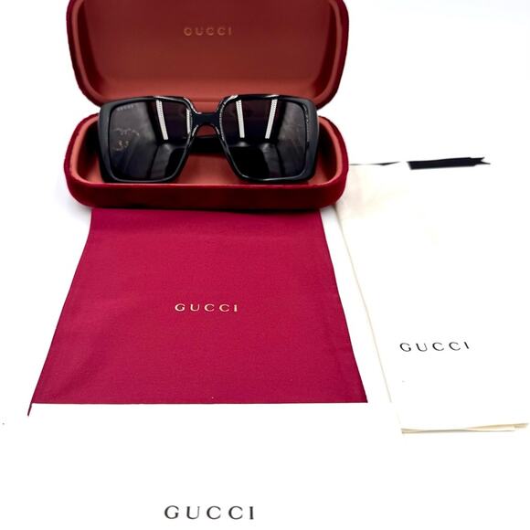 Gucci Black and Gold Sunglasses Luxury Eyewear #5. Offer - Picture 14 of 14